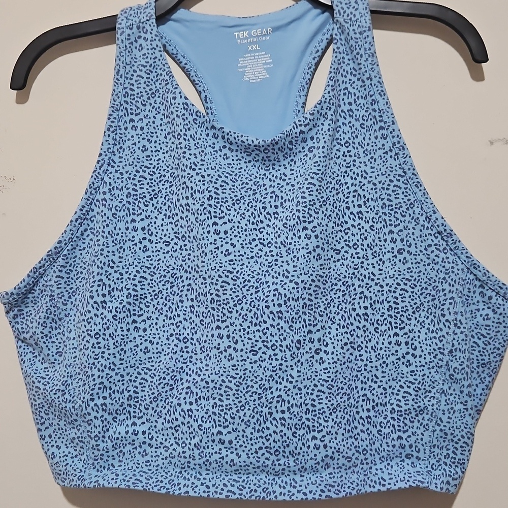 Tek Gear Blue Leopard Print Sports top